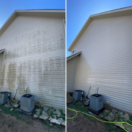 Before after house washing service springfield mo
